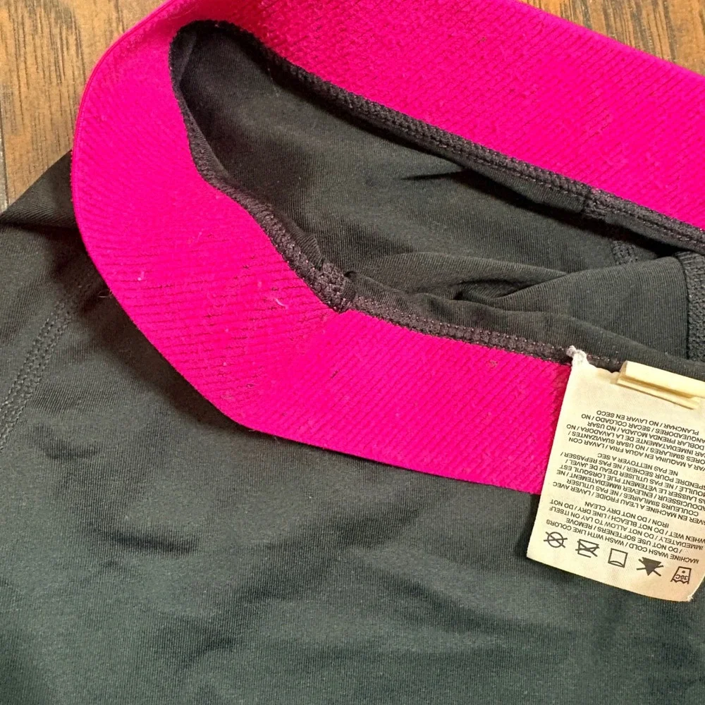 Nike Pro Dri-FIT Shorts Womens M Black Pink Logo Waistband 824403-010